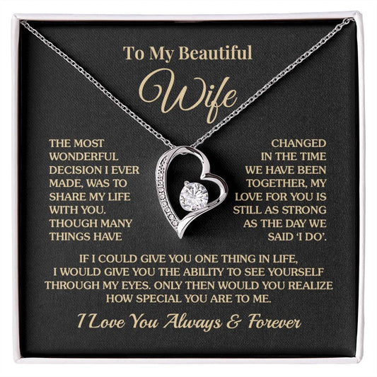 To My Beautiful Wife - Still As Strong - Forever Love Necklace