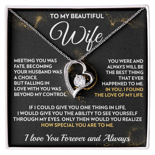 To My Wife - Fate - Forever Love Necklace