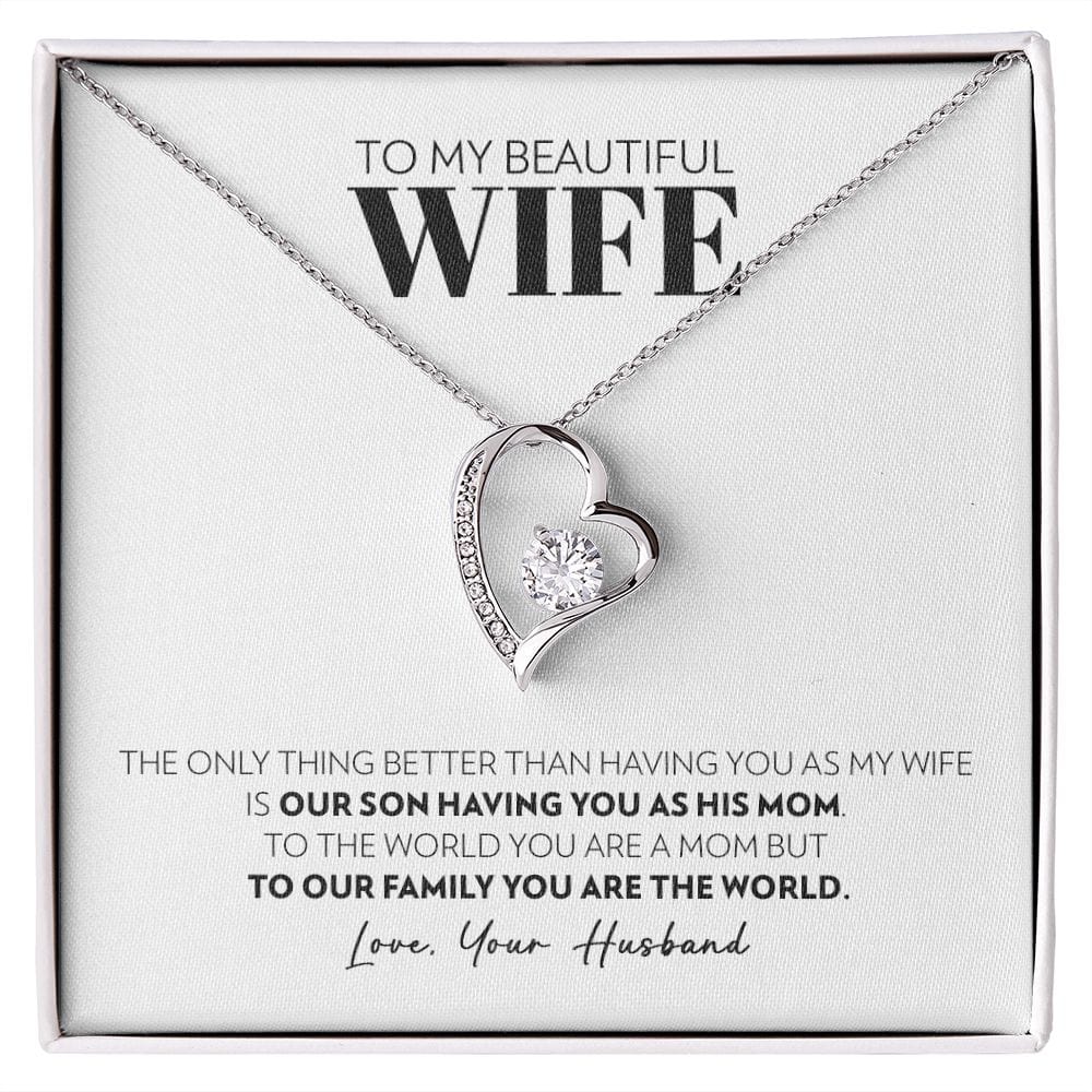To My Wife - Only Thing Better (Son) - Forever Love Necklace