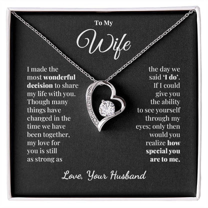To My Wife - Still As Strong - Forever Love Necklace