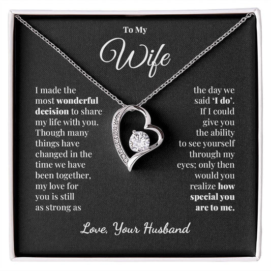 To My Wife - Still As Strong - Forever Love Necklace