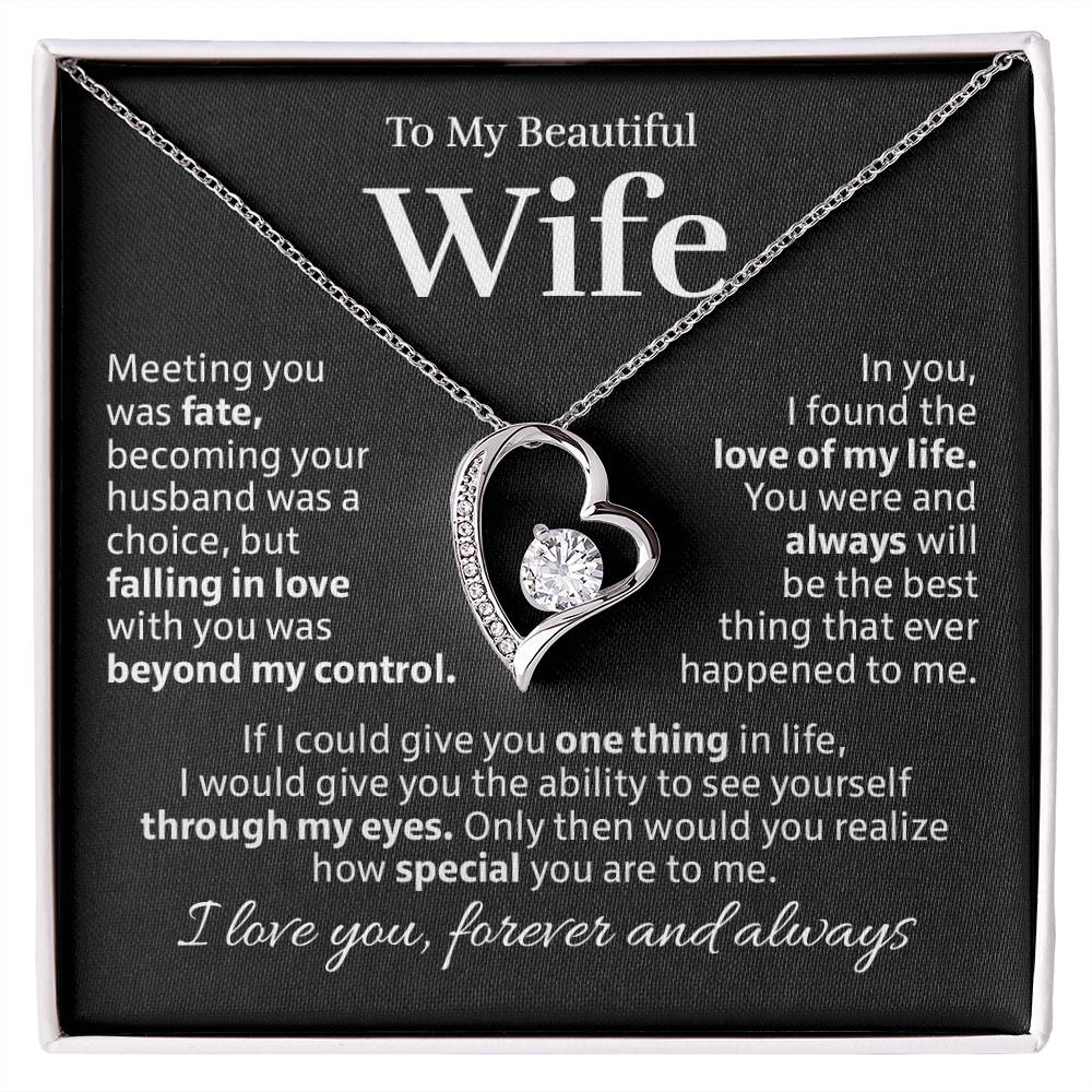 Gift for Wife - Love of My Life - Forever Love Necklace