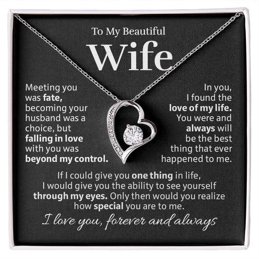 Gift for Wife - Love of My Life - Forever Love Necklace