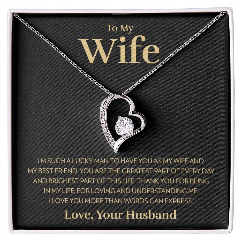 To My Wife - Lucky Man - Forever Love Necklace