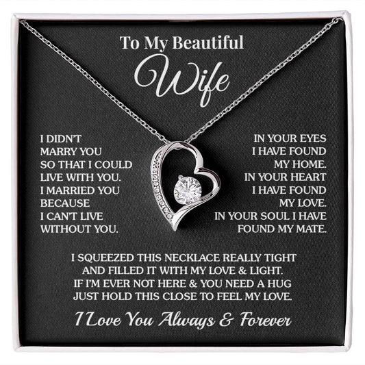 To My Wife - My Mate - Forever Love Necklace