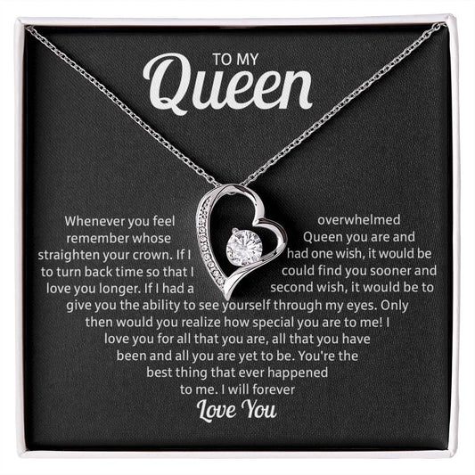 To My Queen - I Will Forever Love You - Forever Love Necklace