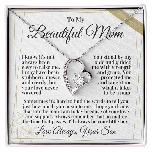 To My Mom (From Son) - Always Remember - Forever Love Necklace
