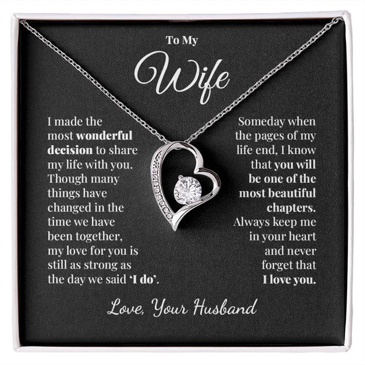 To My Wife - Most Beautiful Chapter - Forever Love Necklace