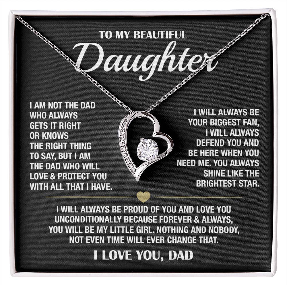 To My Daughter (From Dad) - Biggest Fan - Forever Love Necklace