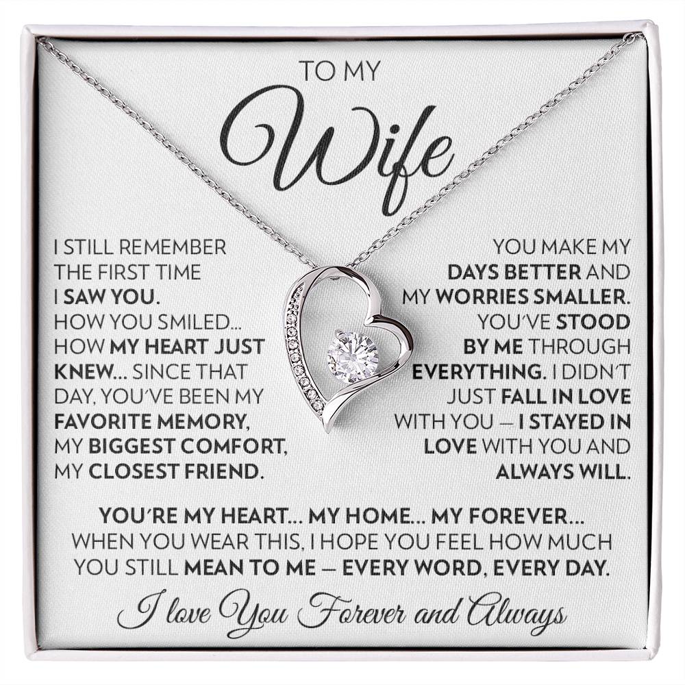 To My Wife - Every Day - Forever Love Necklace