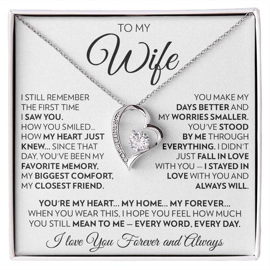To My Wife - Every Day - Forever Love Necklace