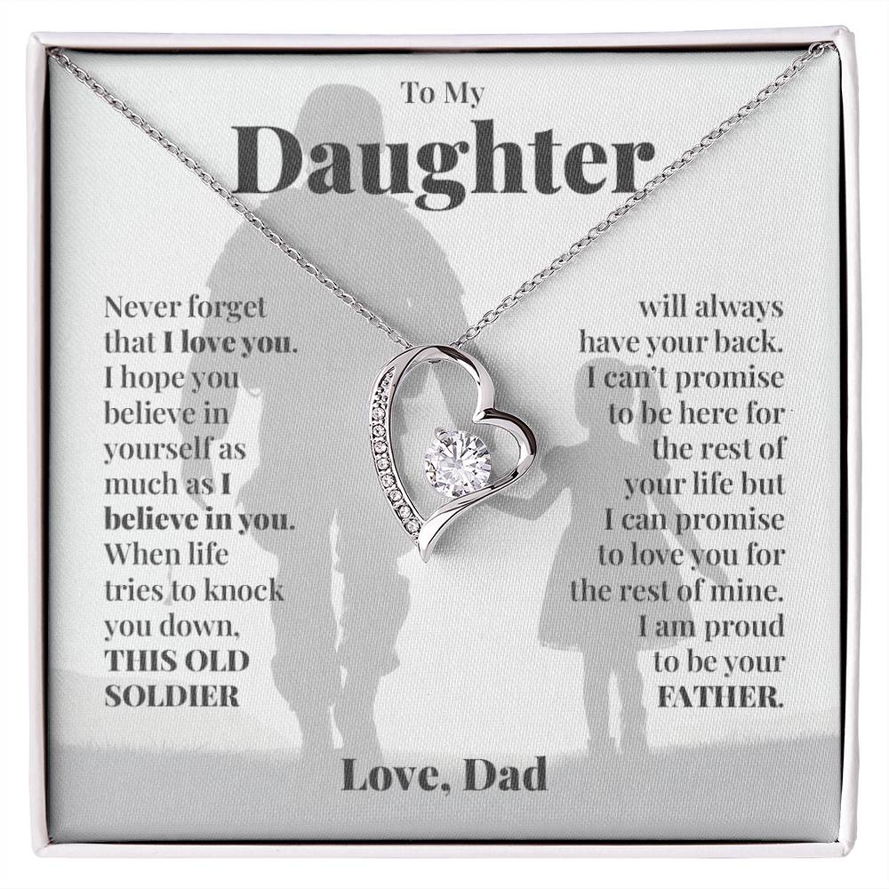 To My Daughter (From Dad) - This Old Soldier - Forever Love Necklace