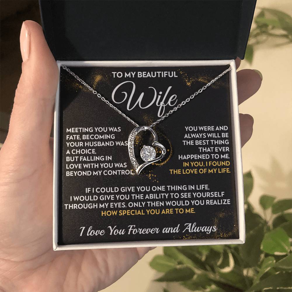 To My Wife - Fate - Forever Love Necklace
