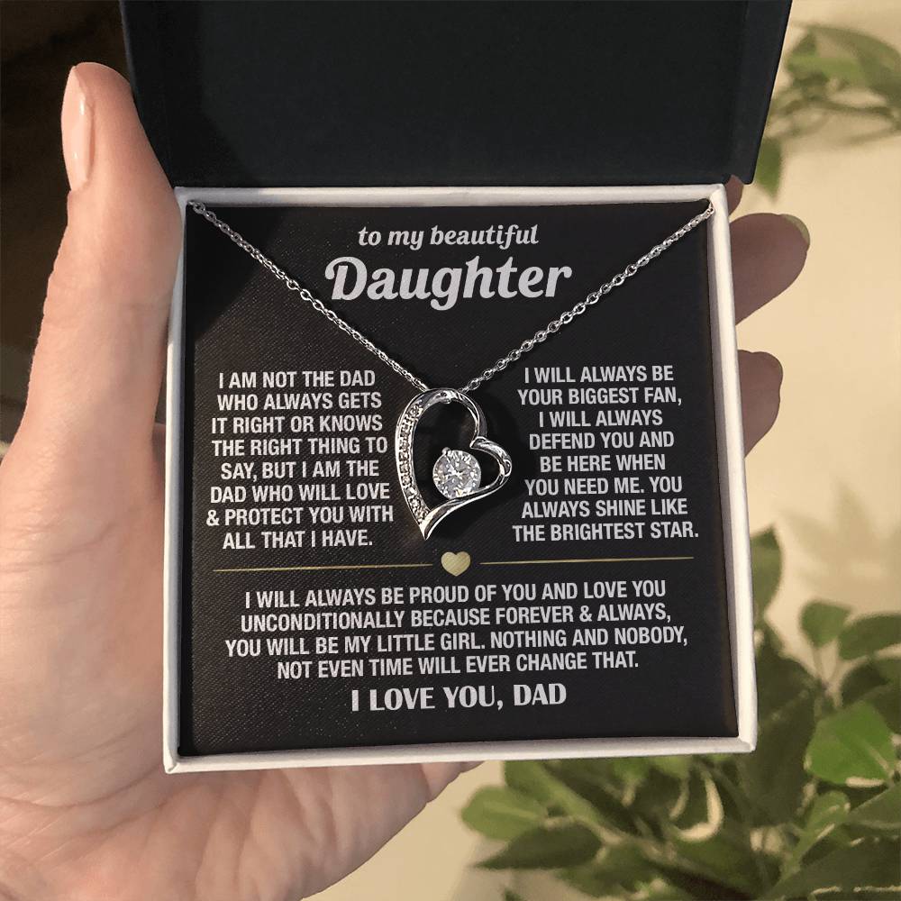 To My Daughter (From Dad) - Biggest Fan - Forever Love Necklace