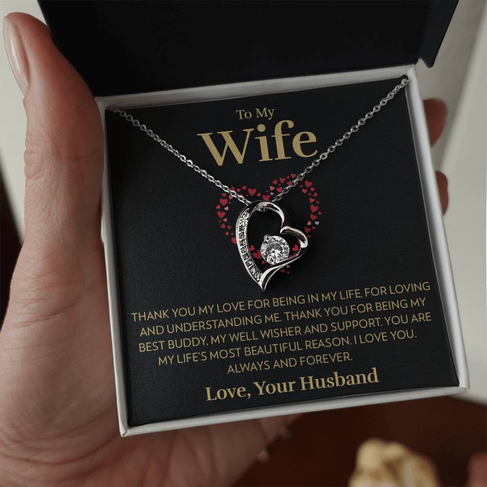 To My Wife - Most Beautiful Reason - Forever Love Necklace
