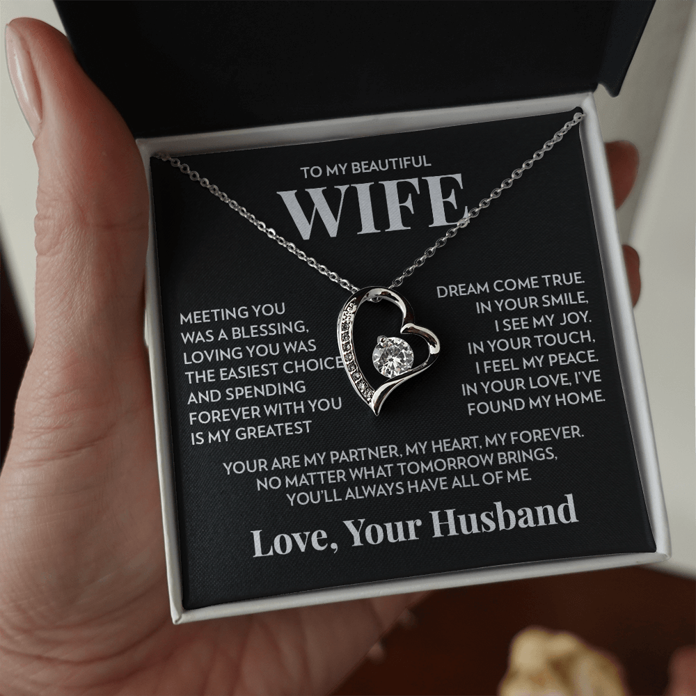 To My Wife - Dream Come True - Forever Love Necklace