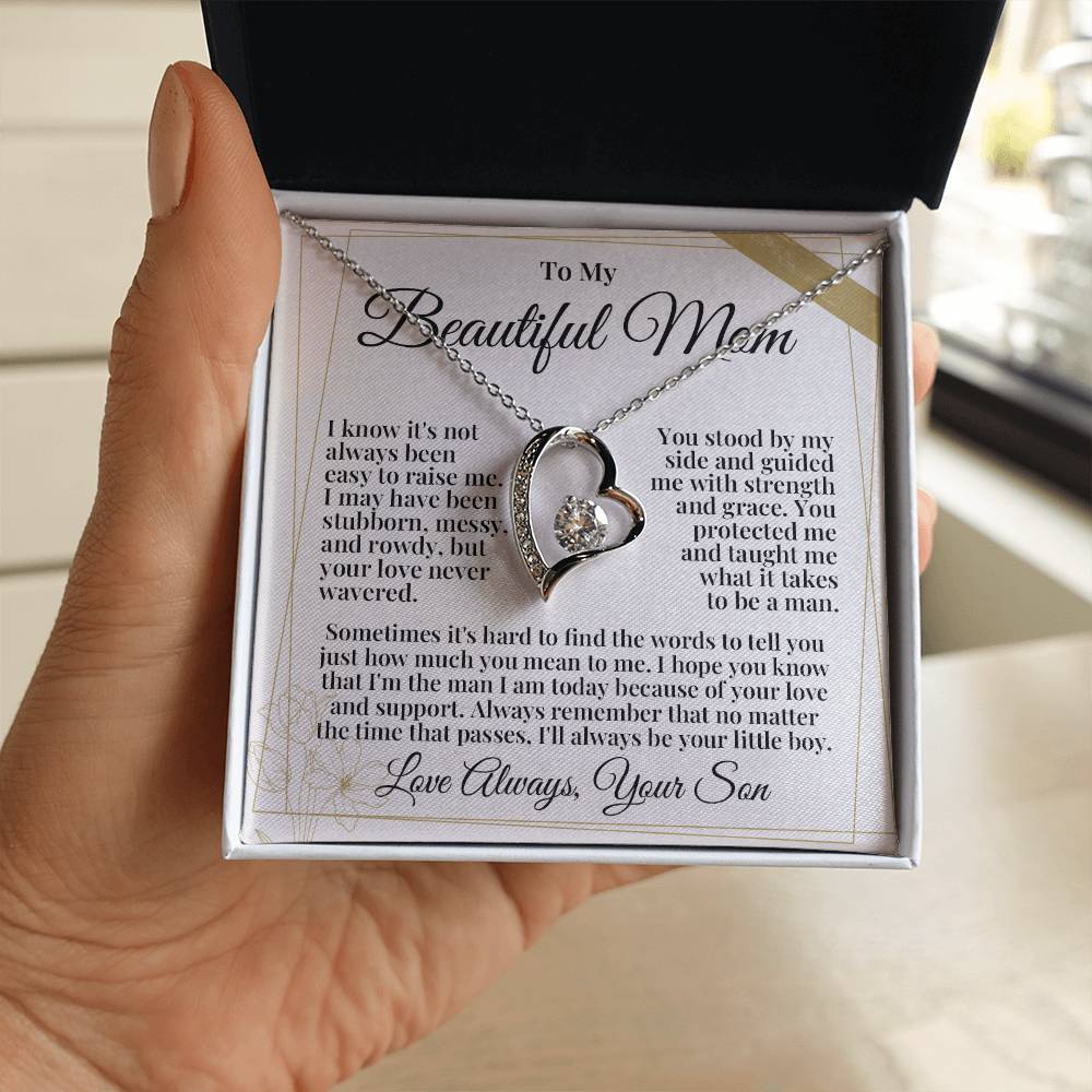 To My Mom (From Son) - Always Remember - Forever Love Necklace