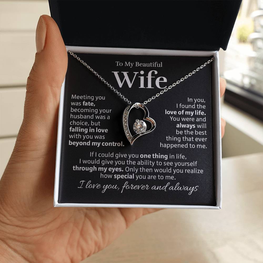 Gift for Wife - Love of My Life - Forever Love Necklace