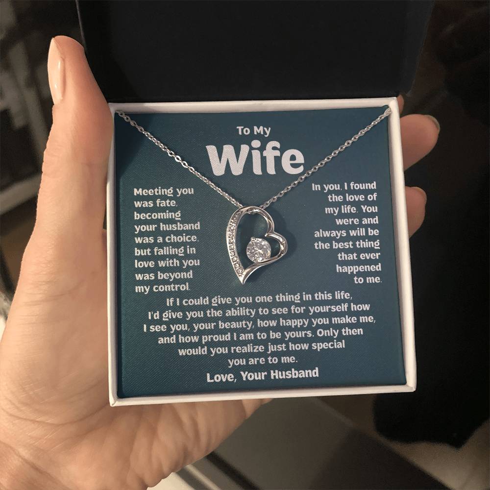 To My Wife - How Happy You Make Me - Forever Love Necklace