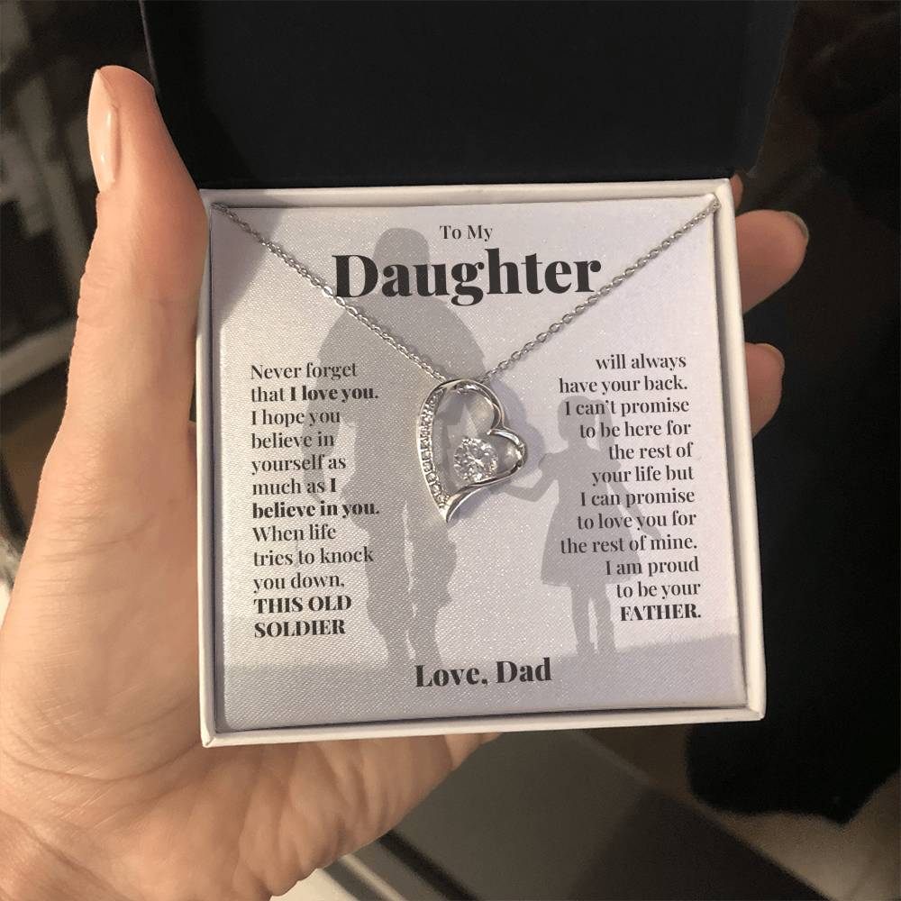To My Daughter (From Dad) - This Old Soldier - Forever Love Necklace