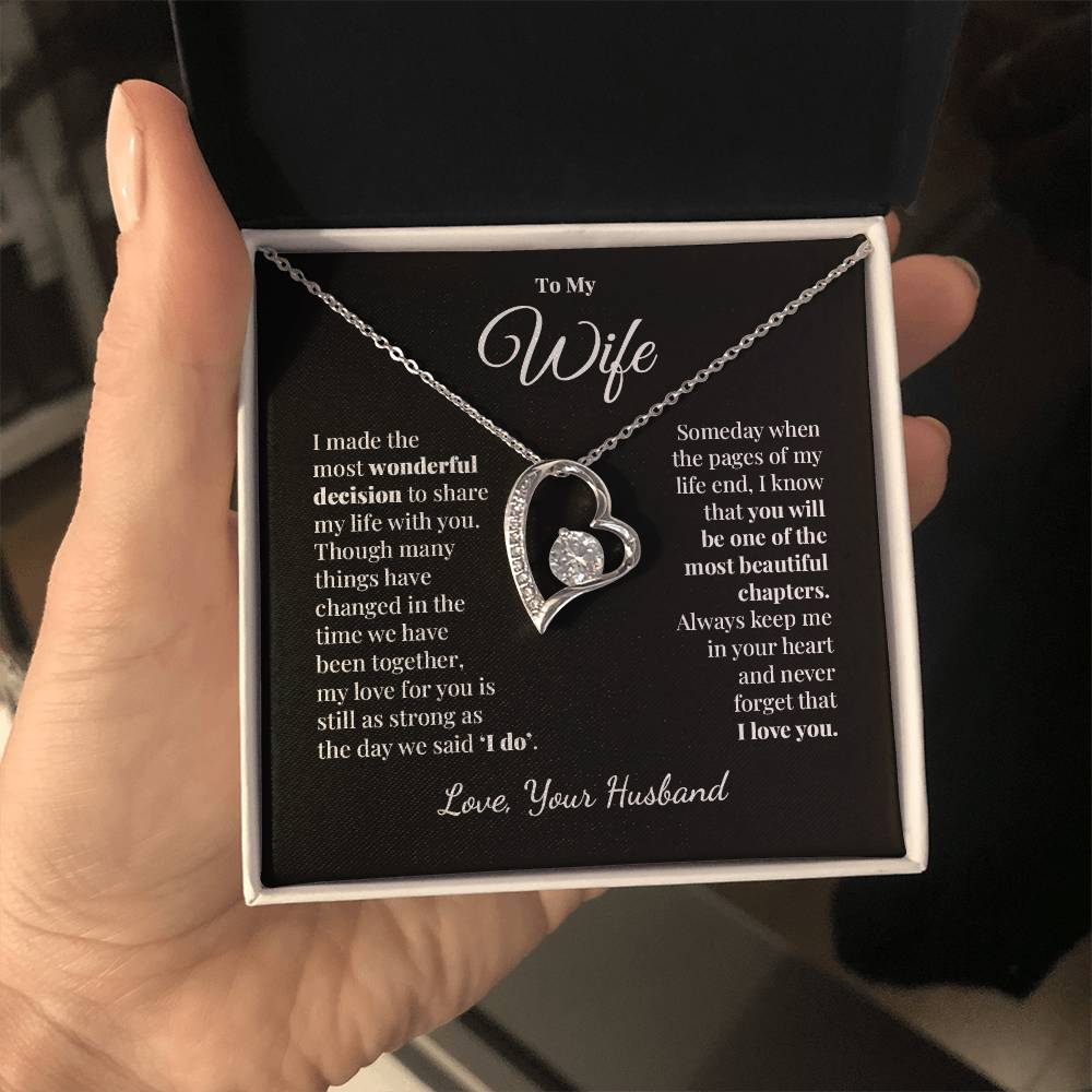 To My Wife - Most Beautiful Chapter - Forever Love Necklace