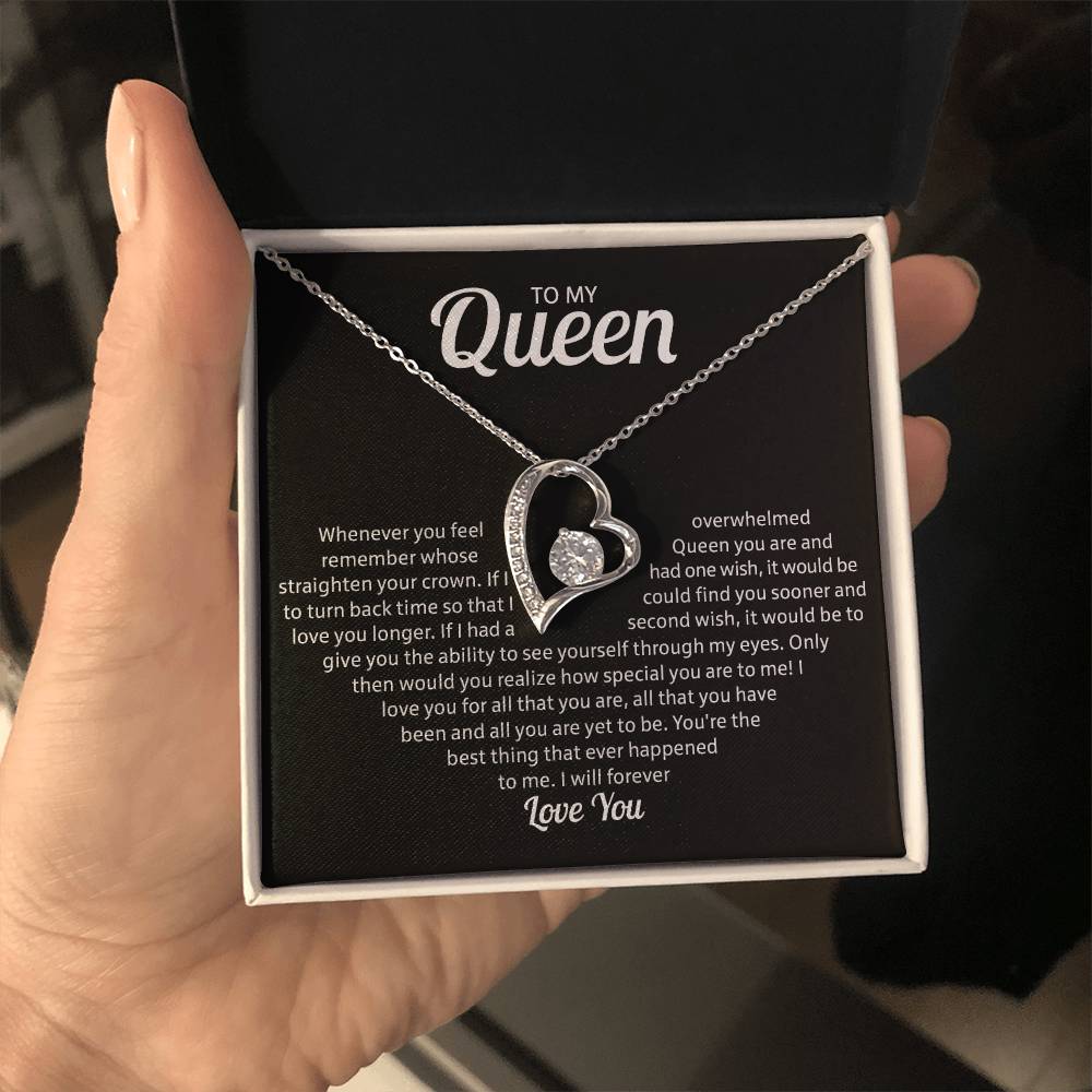 To My Queen - I Will Forever Love You - Forever Love Necklace