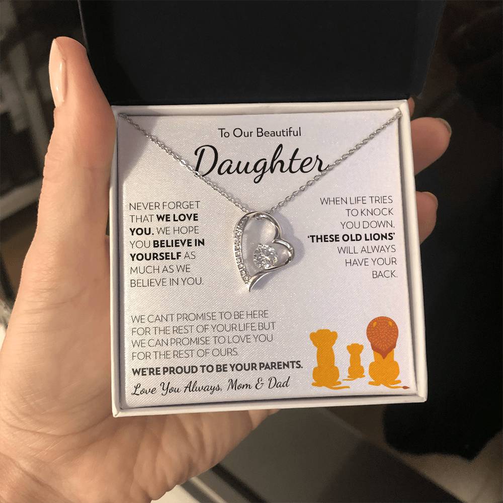 Daughter (from Mom and Dad) - These Old Lions - Forever Love Necklace