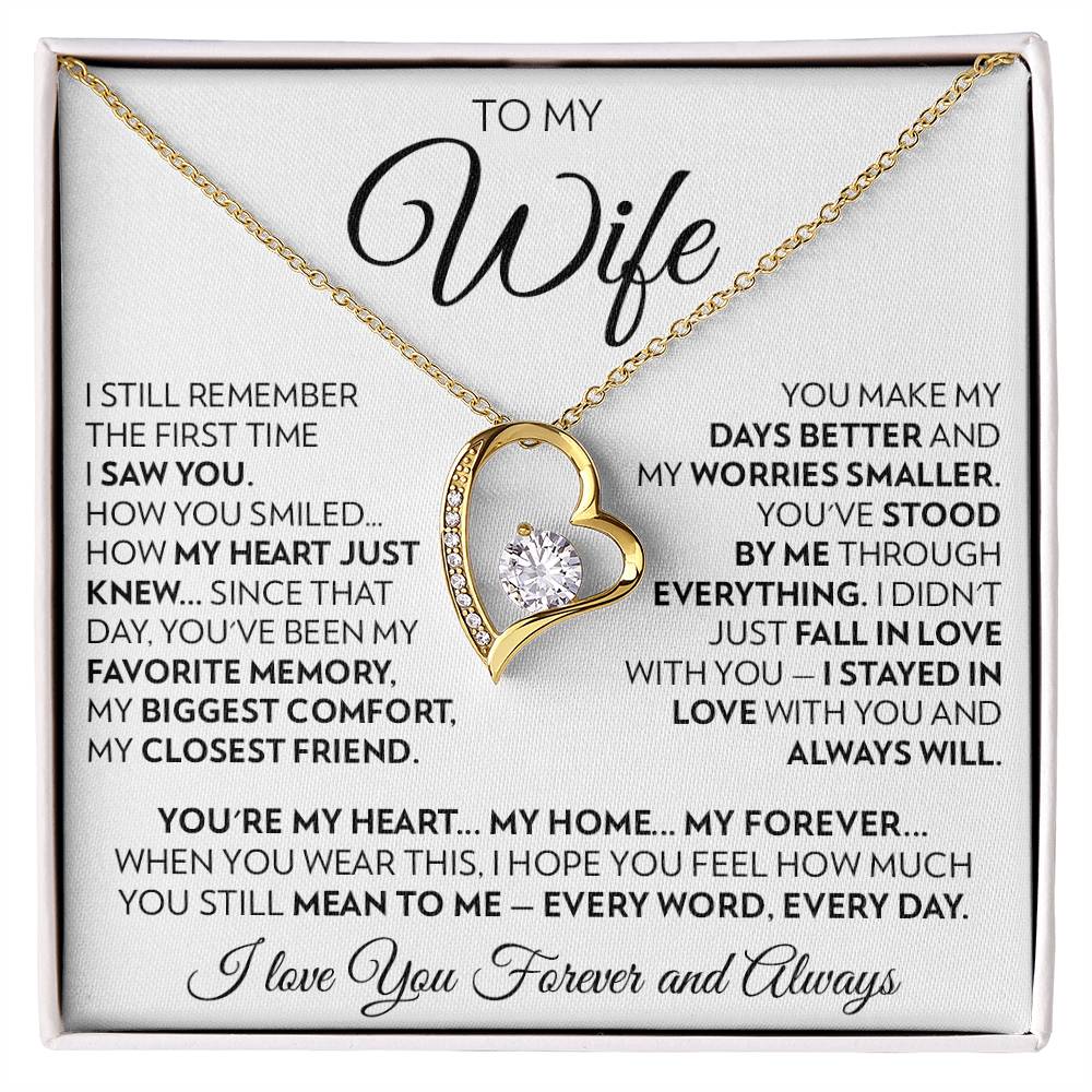 To My Wife - Every Day - Forever Love Necklace
