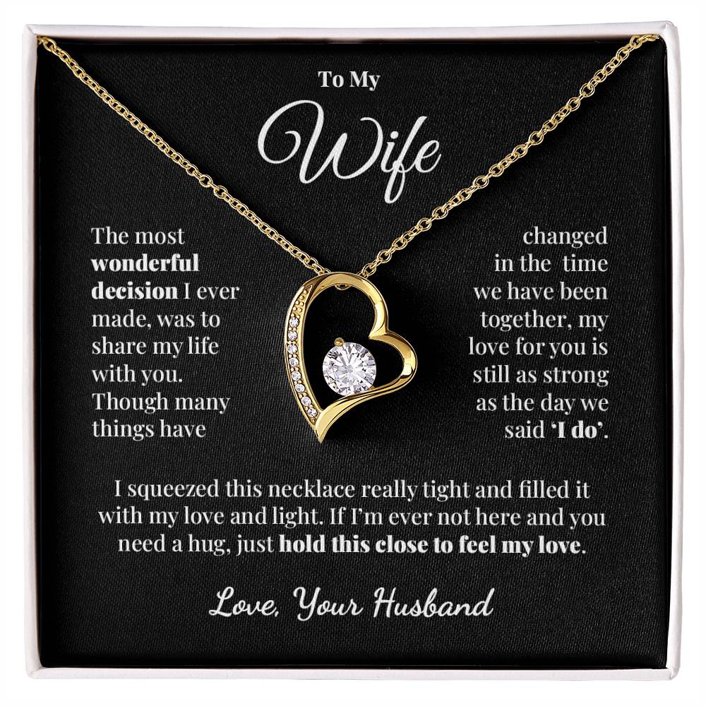 To My Wife - Share My Life - Forever Love Necklace