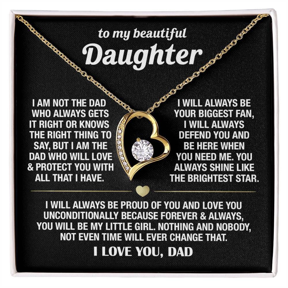 To My Daughter (From Dad) - Biggest Fan - Forever Love Necklace