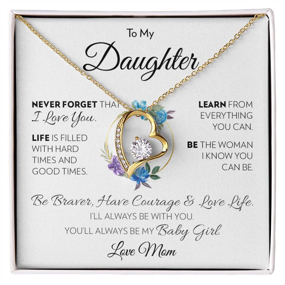 To My Daughter (From Mom) - Love Life - Forever Love Necklace