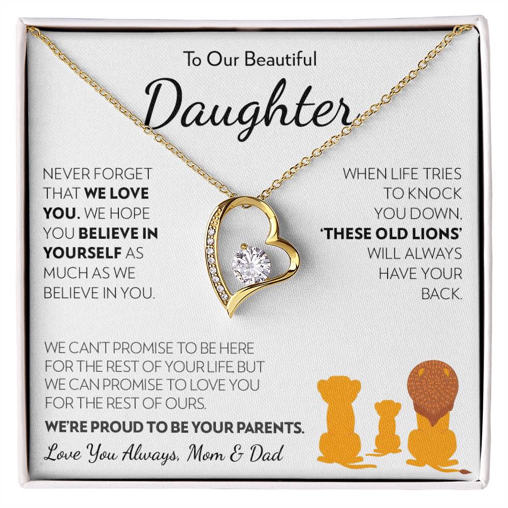 Daughter (from Mom and Dad) - These Old Lions - Forever Love Necklace