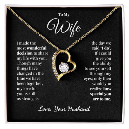To My Wife - Still As Strong - Forever Love Necklace