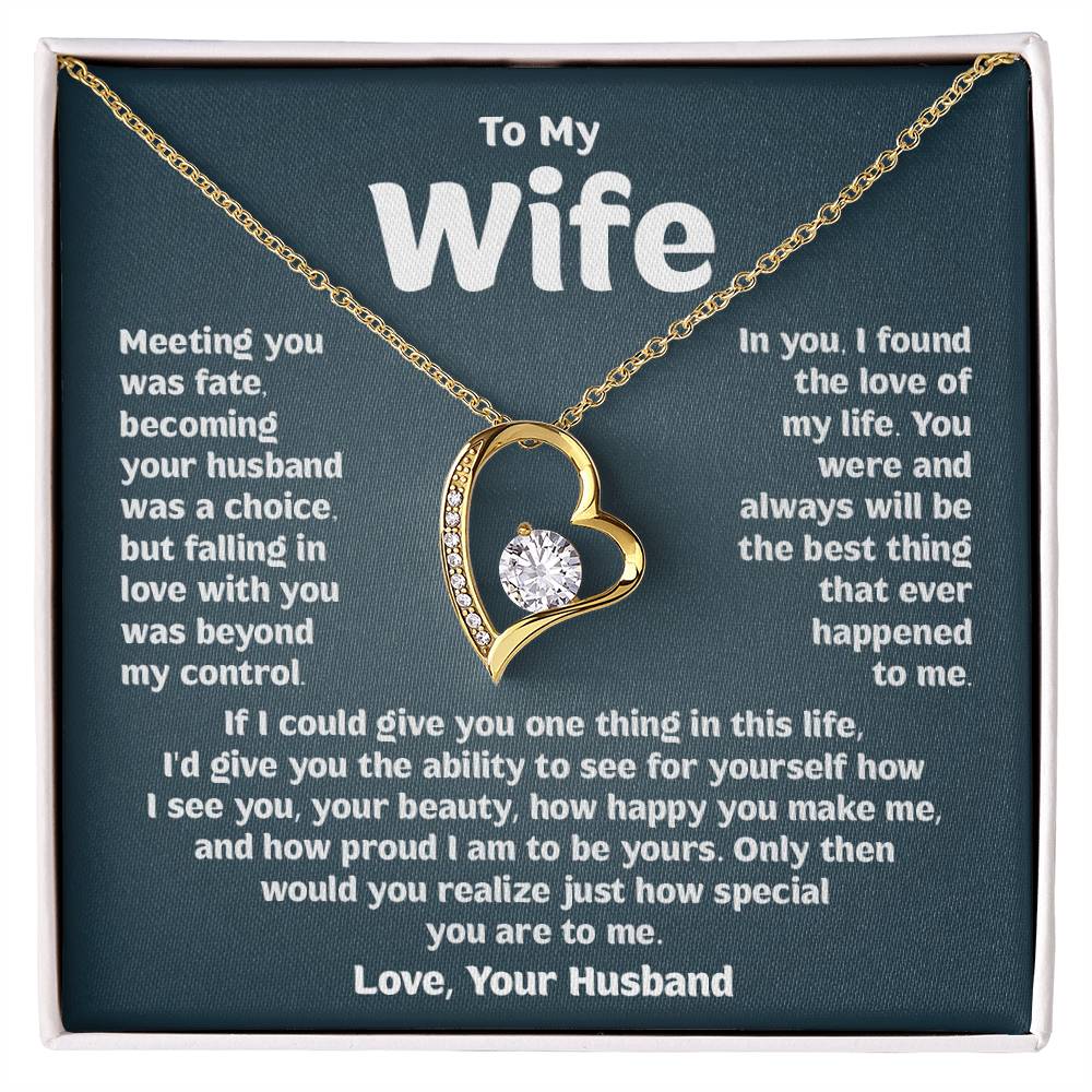To My Wife - How Happy You Make Me - Forever Love Necklace