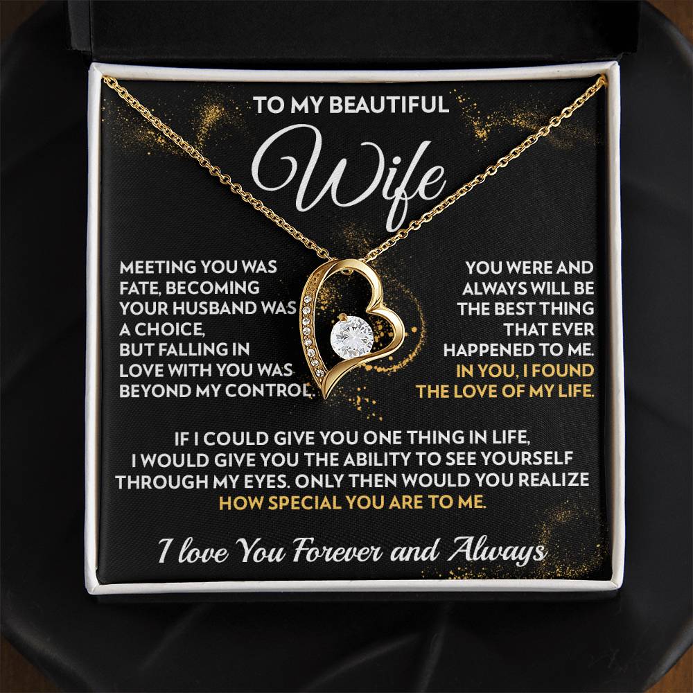 To My Wife - Fate - Forever Love Necklace