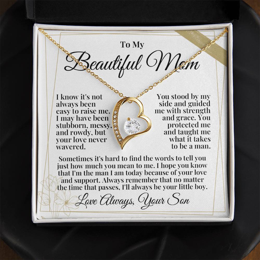 To My Mom (From Son) - Always Remember - Forever Love Necklace