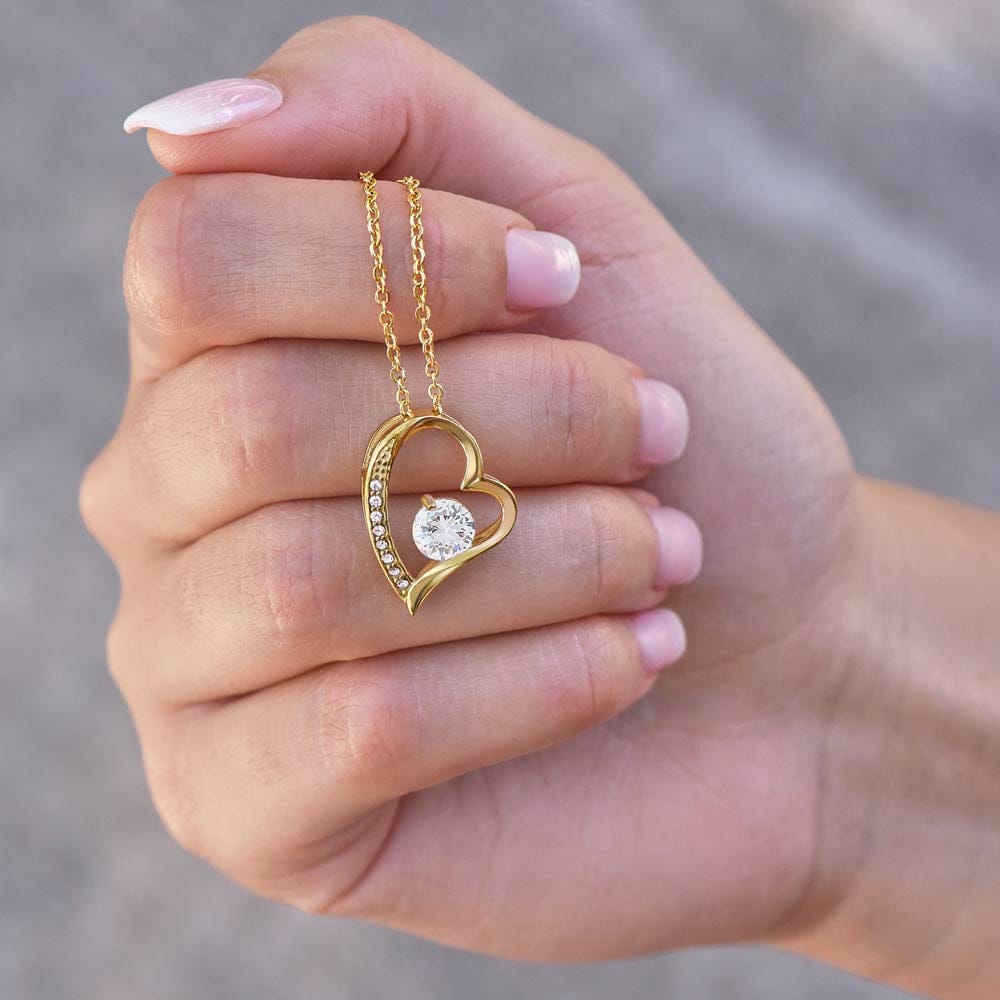 To My Beautiful Daughter - Always Keep Me In Your Heart - Forever Love Necklace