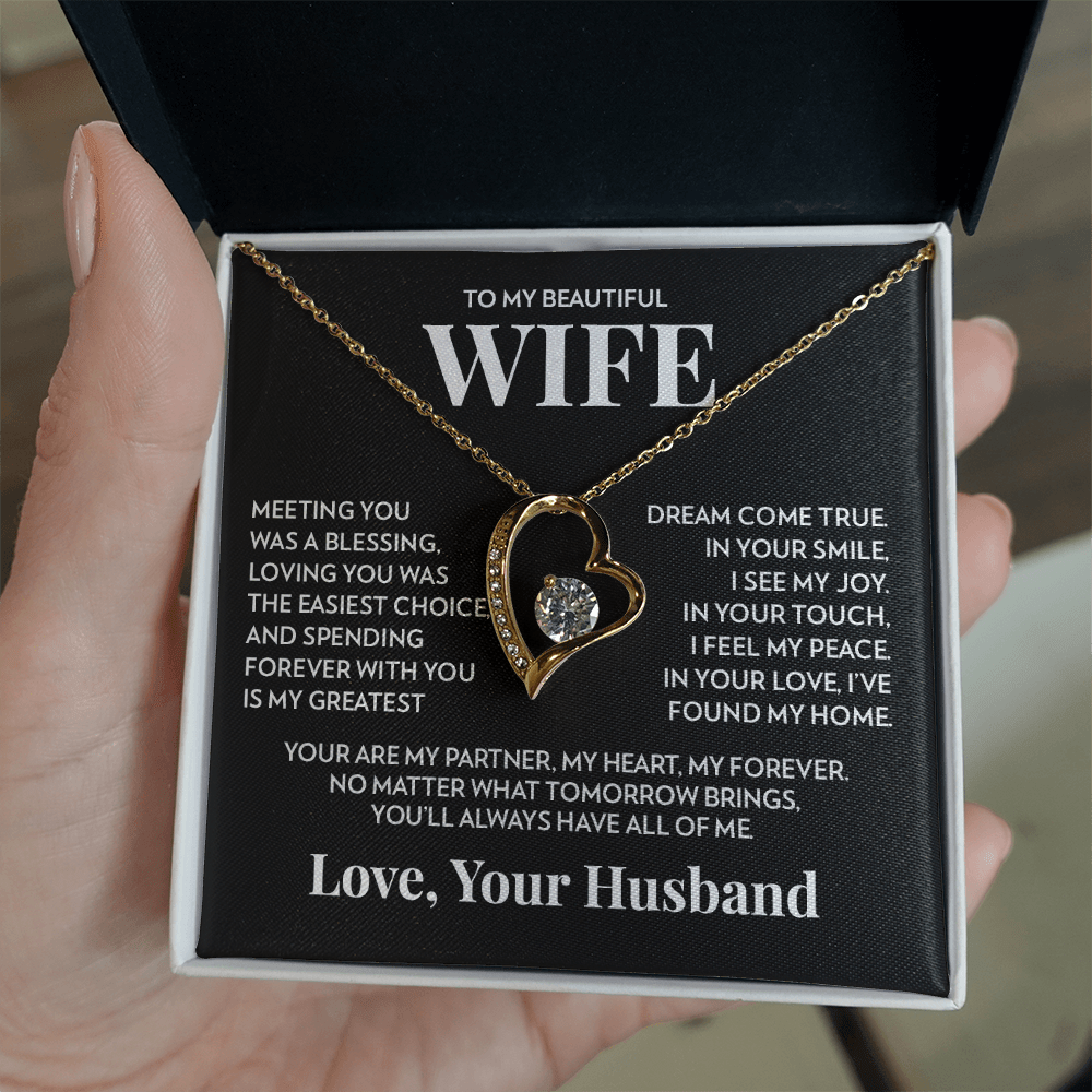 To My Wife - Dream Come True - Forever Love Necklace
