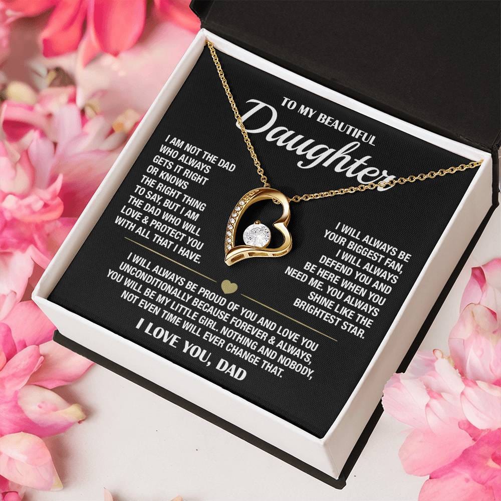 To My Daughter (From Dad) - Biggest Fan - Forever Love Necklace
