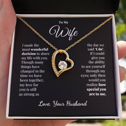 To My Wife - Still As Strong - Forever Love Necklace