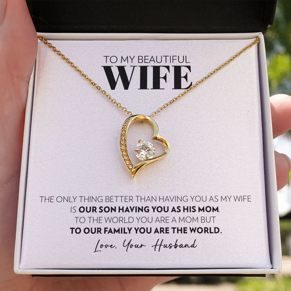 To My Wife - Only Thing Better (Son) - Forever Love Necklace