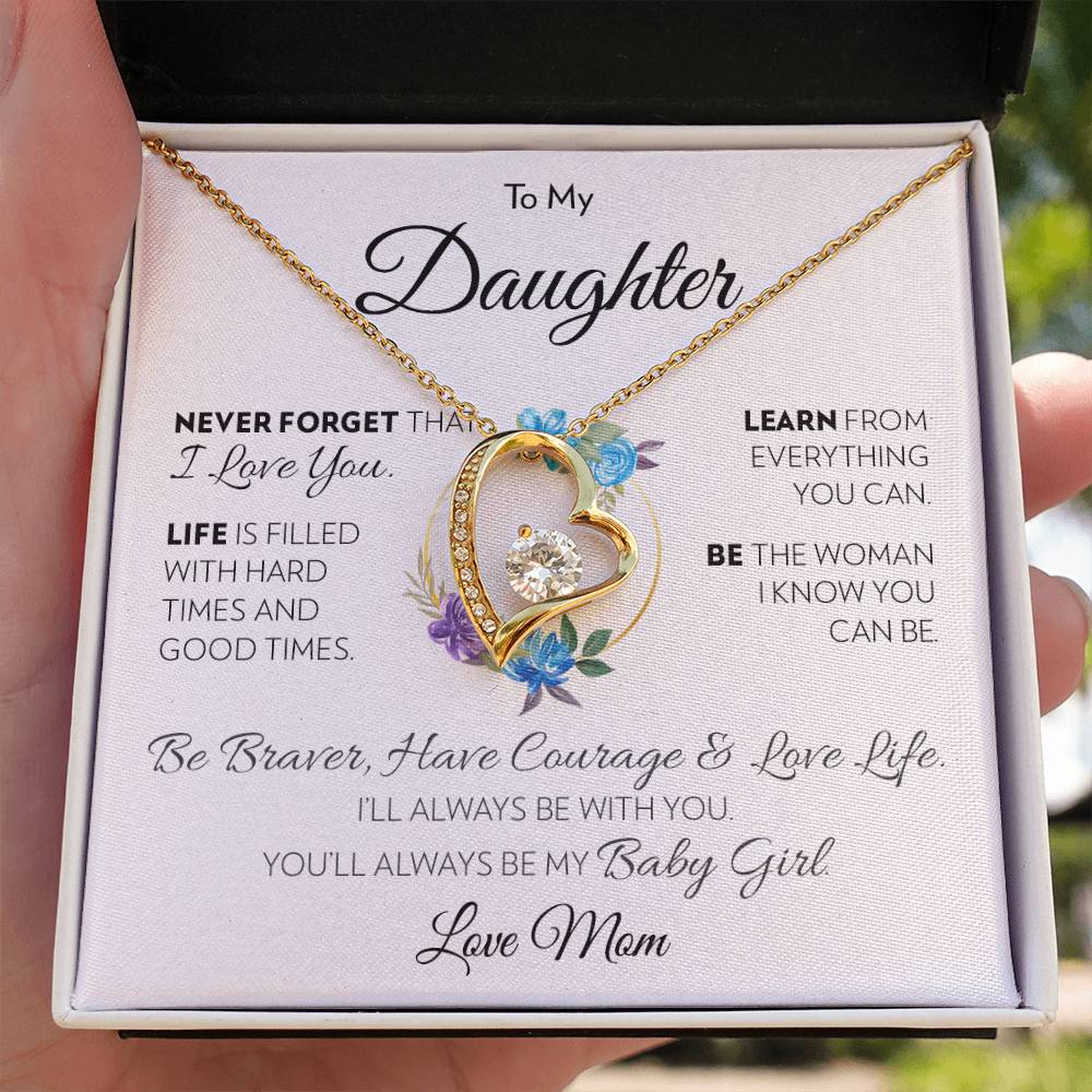 To My Daughter (From Mom) - Love Life - Forever Love Necklace