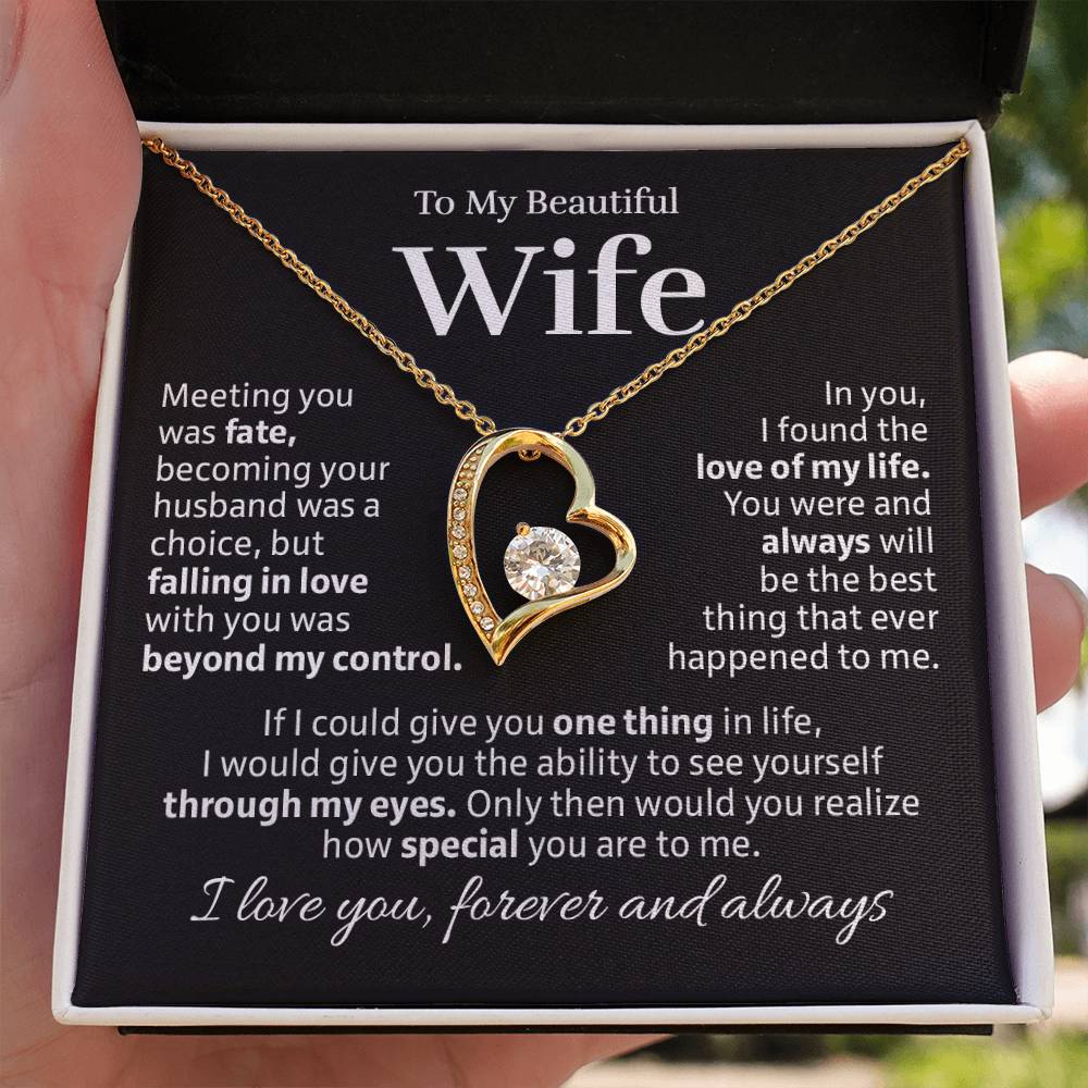 Gift for Wife - Love of My Life - Forever Love Necklace