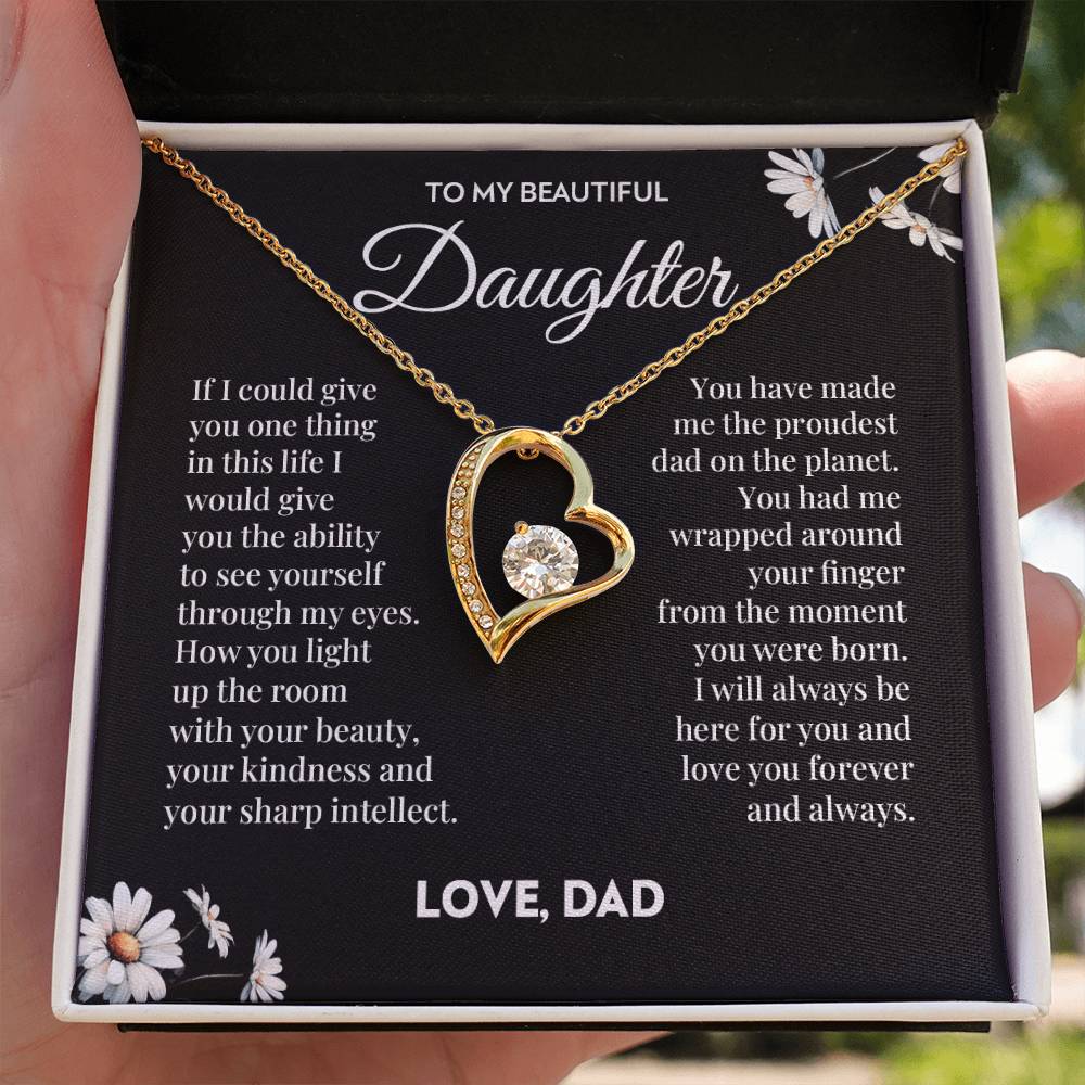 To My Daughter (from Dad) - Always Here For You - Forever Love Necklace