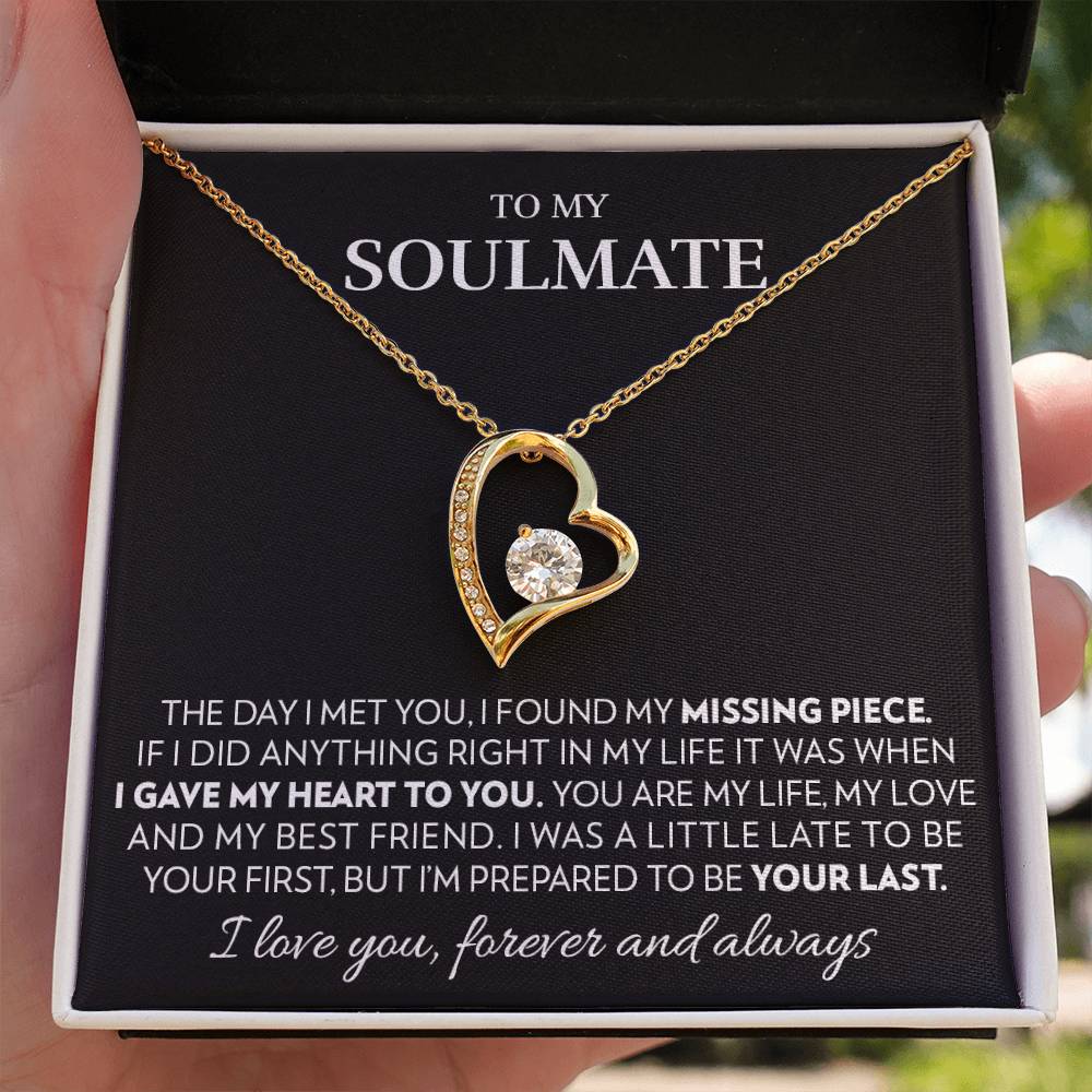 To My Soulmate - You Are My Life - Forever Love Necklace