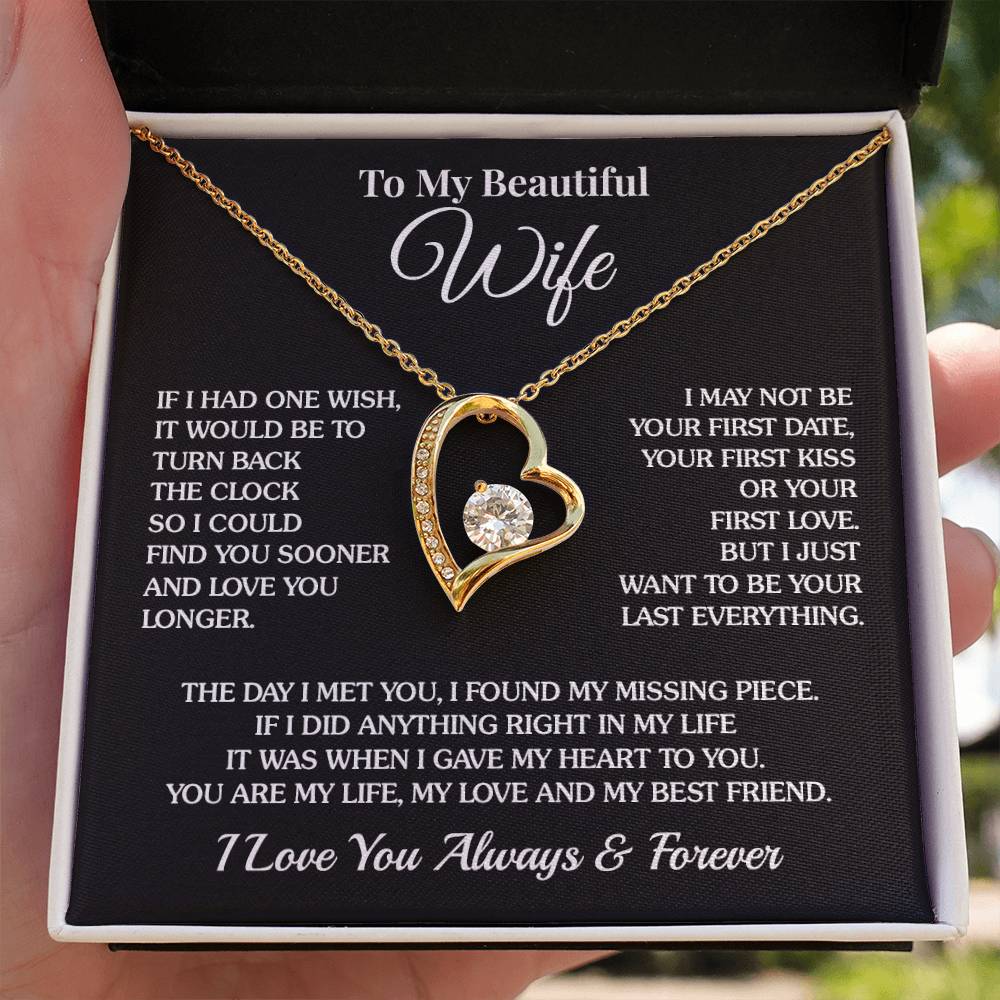 To My Wife - One Wish - Forever Love Necklace