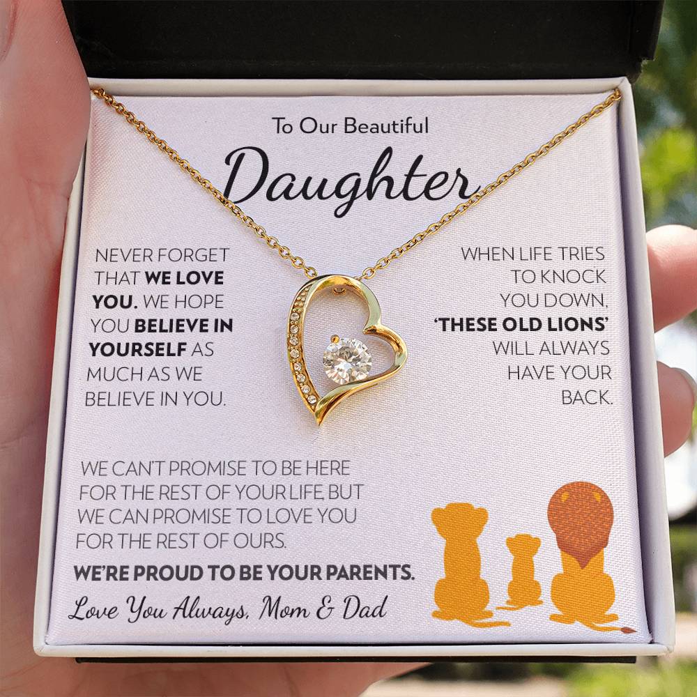 Daughter (from Mom and Dad) - These Old Lions - Forever Love Necklace