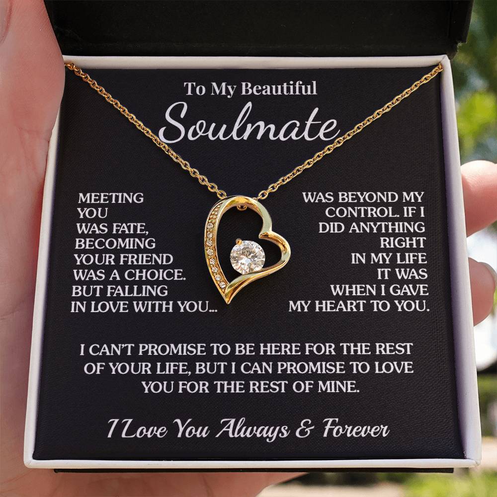 To My Soulmate - Fate - Forever Love Necklace