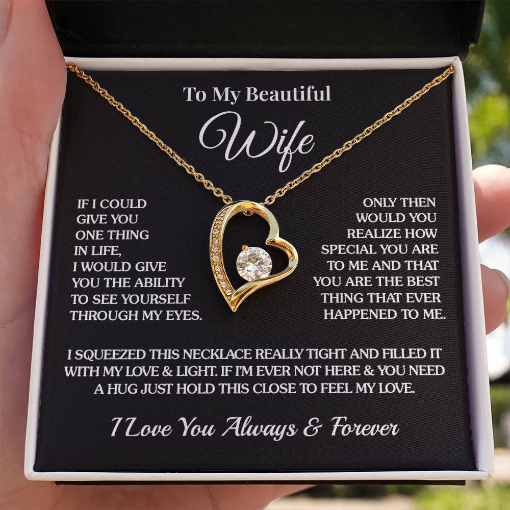 To My Wife - The Best Thing - Forever Love Necklace