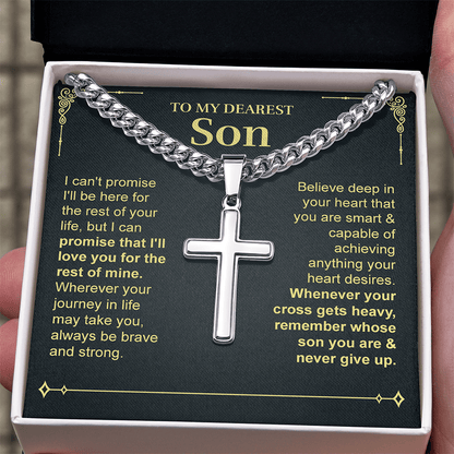 Son - Believe - Cuban Chain Cross Necklace